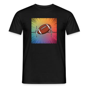 Touchdown! Die Faszination des American Football - Männer T-Shirt - Schwarz - Vorne - AI Model Male 178 light (178cm)