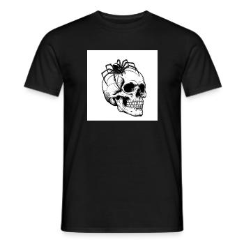 Skull & Spider - Quand la mort rampe - T-shirt homme - noir - Devant - AI Model Male 178 light (178cm)