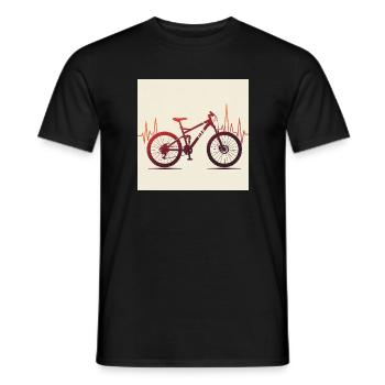 Herzschlag & Adrenalin – Mountainbike-Liebe - Männer T-Shirt - Schwarz - Vorne - AI Model Male 178 light (178cm)