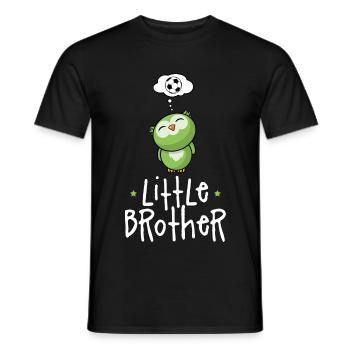 Little Soccer Brother - Kleiner Bruder Süße Eule - Männer T-Shirt - Schwarz - Vorne - AI Model Male 178 light (178cm)