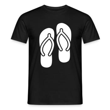 Badelatschen icon - Männer T-Shirt - Schwarz - Vorne - AI Model Male 178 light (178cm)