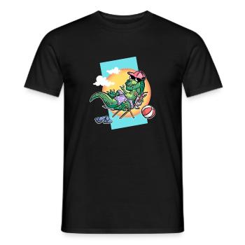 Rex on the Beach - Männer T-Shirt - Schwarz - Vorne - AI Model Male 178 light (178cm)