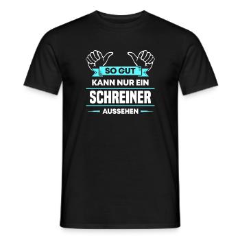 Schreiner Design für stolze Handwerker - Männer T-Shirt - Schwarz - Vorne - AI Model Male 178 light (178cm)