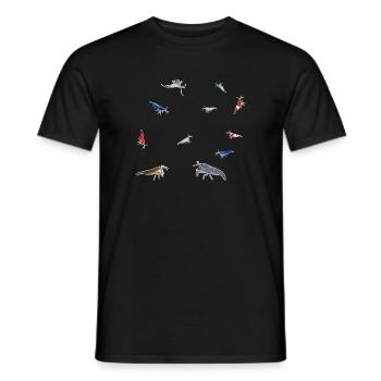 Shrimp Group Pet Design for proud shrimp fans - Men's T-Shirt - black - Front - AI Model Male 178 light (178cm)