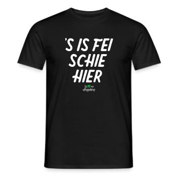 C'est une honte à Arzgebirg - dit Erzgebirge - T-shirt homme - noir - Devant - AI Model Male 178 light (178cm)