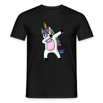 Dabbing Unicorn dabbendes Licorne Dab tendance - T-shirt homme - noir - Devant - AI Model Male 178 light (178cm)