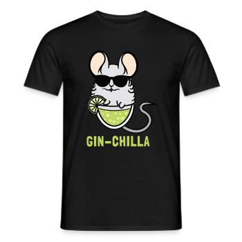 Chinchilla Gin Gin- - Männer T-Shirt - Schwarz - Vorne - AI Model Male 178 light (178cm)