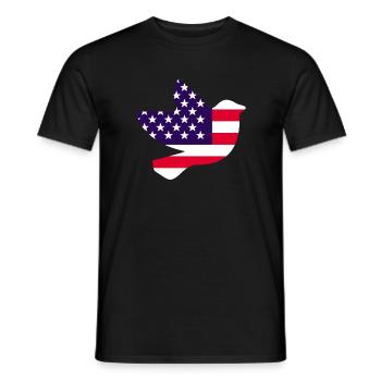 US Amerika Flagge Taube Design für Taubenliebhaber - Männer T-Shirt - Schwarz - Vorne - AI Model Male 178 light (178cm)