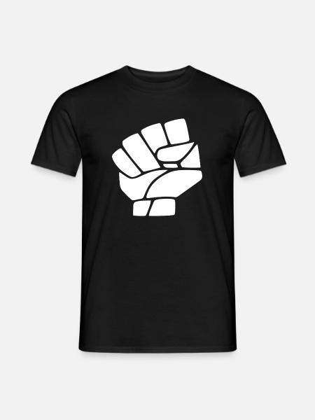 Revolution hand - Männer T-Shirt - Schwarz