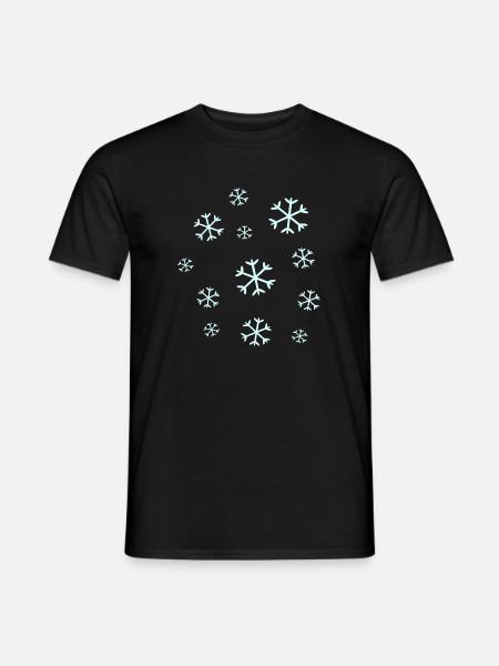 Snowflake Snow Snowflakes Christmas - Men's T-Shirt - black