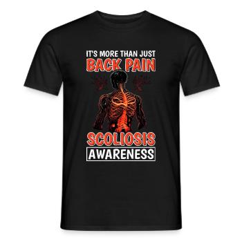 C’est plus que des maux de dos, une sensibilisation à la scoliose 9 - T-shirt homme - noir - Devant - AI Model Male 178 light (178cm)