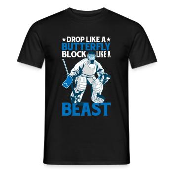Drop Like A Butterfly, Block Like A Beast 2 - Men's T-Shirt - black - Front - AI Model Male 178 light (178cm)
