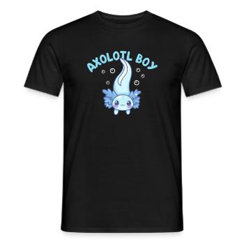 Axolotl Boy Design für Axolotl-Liebhaber - Männer T-Shirt - Schwarz - Vorne - AI Model Male 178 light (178cm)