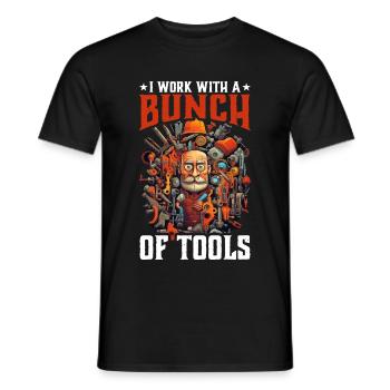 I Work With A Bunch Of Tools 25 - Men's T-Shirt - black - Front - AI Model Male 178 light (178cm)