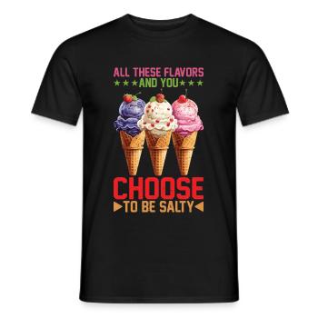 Toutes ces saveurs et vous choisissez d’être salé 18 - T-shirt homme - noir - Devant - AI Model Male 178 light (178cm)