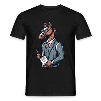 Cute Horse Teacher - Männer T-Shirt - Schwarz - Vorne - AI Model Male 178 light (178cm)