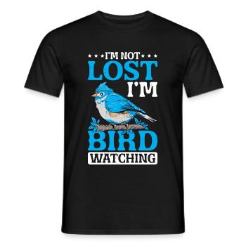 I'm Not Lost I'm Bird Watching 3 - Männer T-Shirt - Schwarz - Vorne - AI Model Male 178 light (178cm)