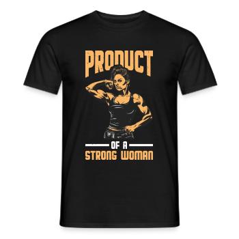 Product Of A Strong Woman 2 - Männer T-Shirt - Schwarz - Vorne - AI Model Male 178 light (178cm)