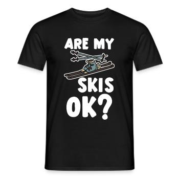 Are My Skis Ok 2 - Männer T-Shirt - Schwarz - Vorne - AI Model Male 178 light (178cm)