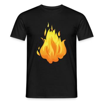 Fire Starts To Burn - Männer T-Shirt - Schwarz - Vorne - AI Model Male 178 light (178cm)