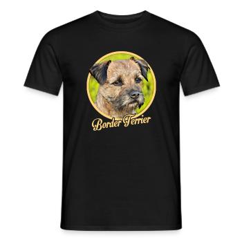 border Terrier - Men's T-Shirt - black - Front - AI Model Male 178 light (178cm)