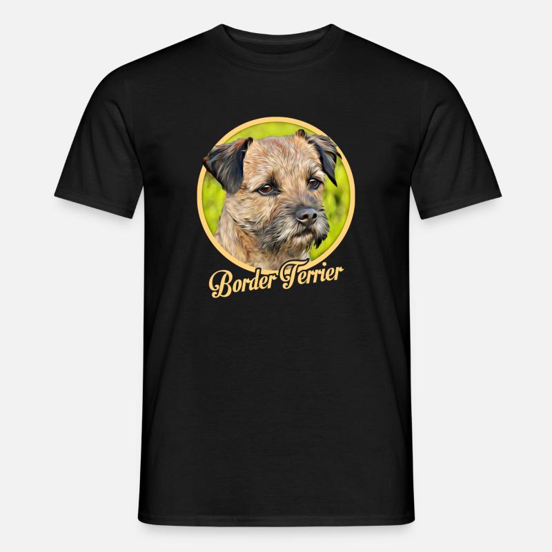 Grenze Terrier - Männer T-Shirt - Schwarz
