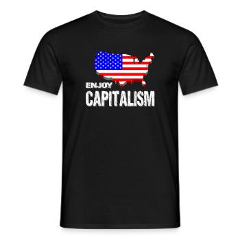United States - Men's T-Shirt - black - Front - AI Model Male 178 light (178cm)
