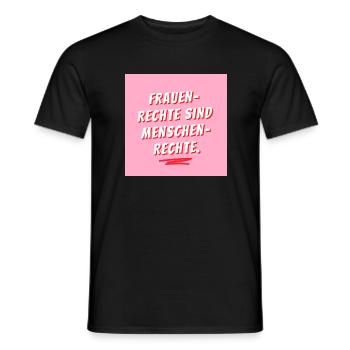 Frauenrechte - Männer T-Shirt - Schwarz - Vorne - AI Model Male 178 light (178cm)
