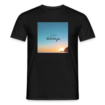 Happy Holidays! - Männer T-Shirt - Schwarz - Vorne - AI Model Male 178 light (178cm)