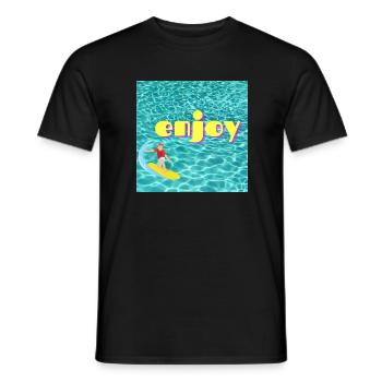 summer time - Männer T-Shirt - Schwarz - Vorne - AI Model Male 178 light (178cm)