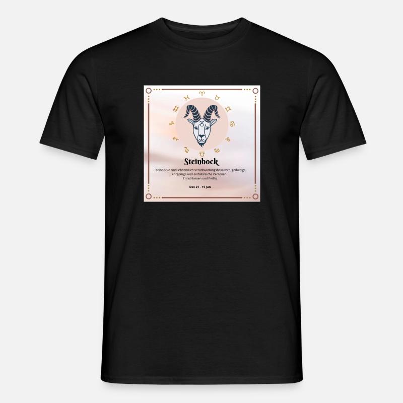 Zodiac Steinbock - Männer T-Shirt - Schwarz