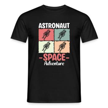 Space Shuttle Raumanzug Stern Rakete - Männer T-Shirt - Schwarz - Vorne - AI Model Male 178 light (178cm)