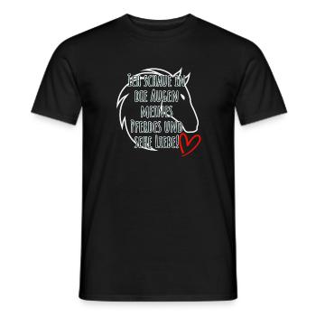 Pferdeliebe - Männer T-Shirt - Schwarz - Vorne - AI Model Male 178 light (178cm)