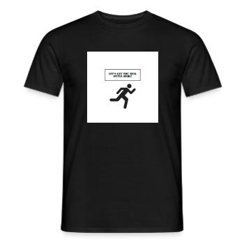 Run! - Men's T-Shirt - black - Front - AI Model Male 178 light (178cm)