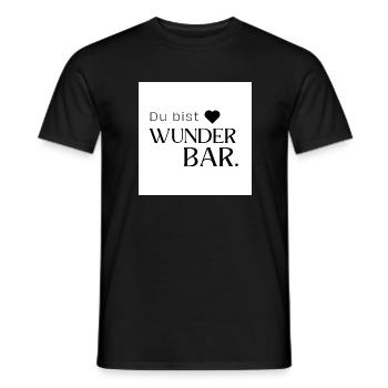 Du bist Wunderbar - Männer T-Shirt - Schwarz - Vorne - AI Model Male 178 light (178cm)