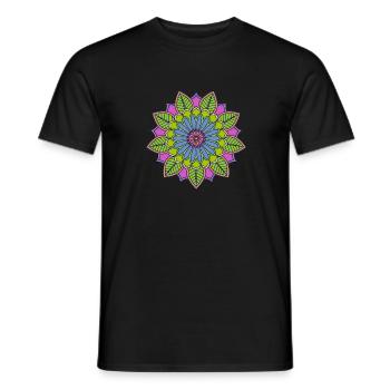 Mandala - Men's T-Shirt - black - Front - AI Model Male 178 light (178cm)
