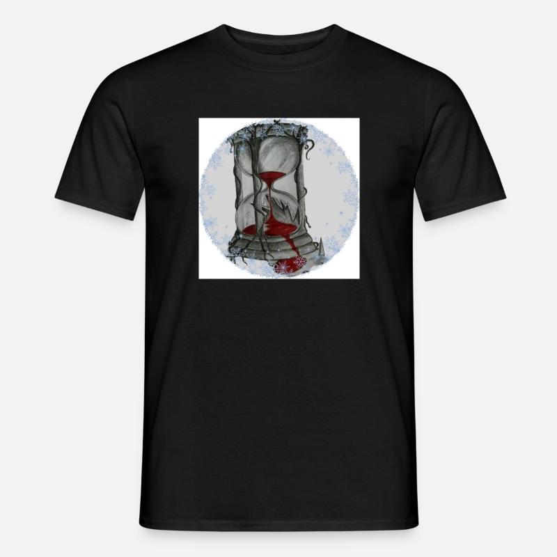 Uhr - Männer T-Shirt - Schwarz
