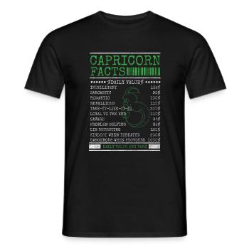 Steinbock Geburtstag - Männer T-Shirt - Schwarz - Vorne - AI Model Male 178 light (178cm)