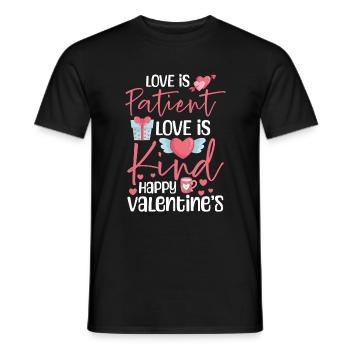 Valentine's Day Boyfriend In Love Affection - Men's T-Shirt - black - Front - AI Model Male 178 light (178cm)