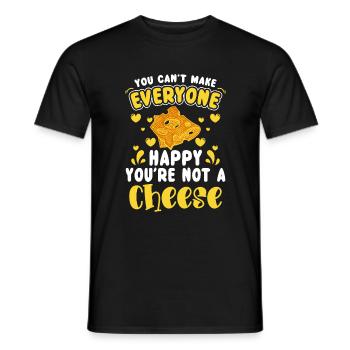 Gourmand amateur de fromage - T-shirt homme - noir - Devant - AI Model Male 178 light (178cm)