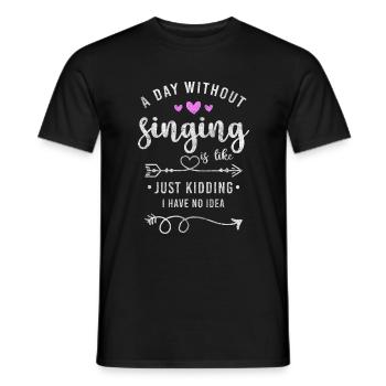 Singer Melody Vocals - Men's T-Shirt - black - Front - AI Model Male 178 light (178cm)