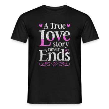 Dear dear partners, - Men's T-Shirt - black - Front - AI Model Male 178 light (178cm)