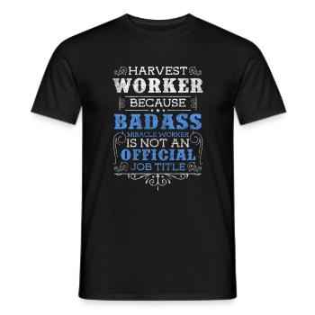Erntehelfer Feldarbeiter Traktor Spargel - Männer T-Shirt - Schwarz - Vorne - AI Model Male 178 light (178cm)