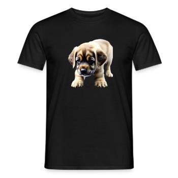 Puppy run - Männer T-Shirt - Schwarz - Vorne - AI Model Male 178 light (178cm)