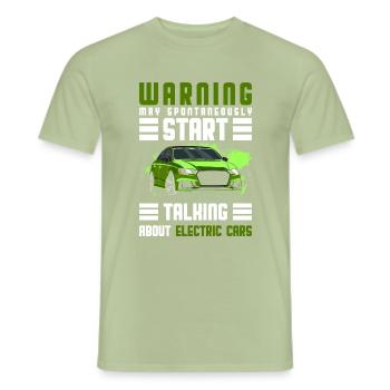 Electromobility Silent Electric Air Conditioning - Men's T-Shirt - sage - Front - AI Model Male 178 light (178cm)