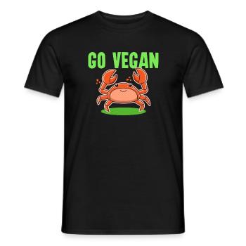 Conception de crabe pour les fiers végétaliens - T-shirt homme - noir - Devant - AI Model Male 178 light (178cm)