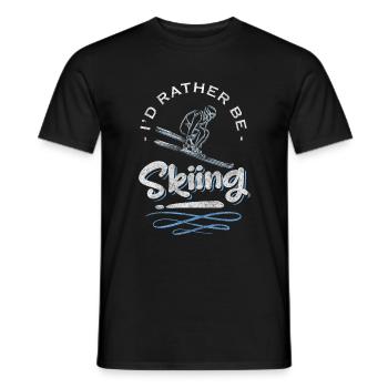Snowboarding Mountain Hobby - Men's T-Shirt - black - Front - AI Model Male 178 light (178cm)