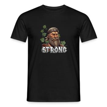 Mittelalter, Germane , Krieger - Männer T-Shirt - Schwarz - Vorne - AI Model Male 178 light (178cm)