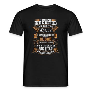 Stein Beruf Zunft - Männer T-Shirt - Schwarz - Vorne - AI Model Male 178 light (178cm)