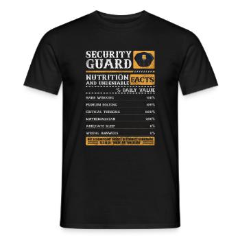 Protection de la sécurité Sarcasme Quart de nuit - T-shirt homme - noir - Devant - AI Model Male 178 light (178cm)